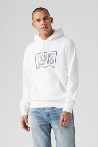 Levi's Kapüşon Yaka Beyaz Erkek Sweatshirt A2410-0010-5116 Beyaz