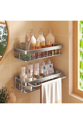 Fashion Baisj Banyo Ve Mutfak İçin Raf 2 Adet 196295231 Gümüş