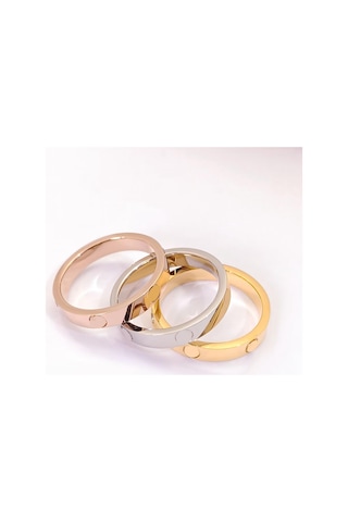 Sarı Tasarım Duygusu Hafif Ve Lüks, Yıldız Çift Zirkon Yüzük Renginden Düşmüyor Titanyum Çelik Vermikülit Yüzük 13 Sarı