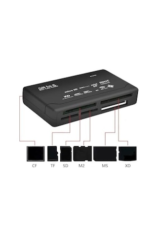 Ht-09a Usb 2.0 Reader & Writer Sd-microsd Cf - Duo Kart Okuyucu