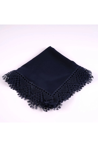 İğne Oyalı Şal Namaz Örtüsü, 144x68 Cm. Lacivert Lacivert