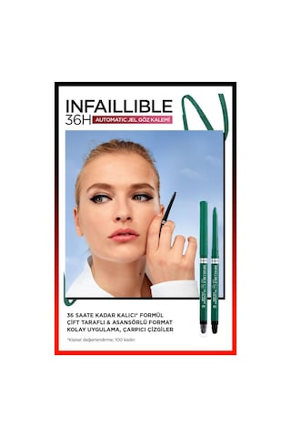 L'Oreal Paris Infaillable Automatic Jel Göz Kalemi Zümrüt Yeşili
