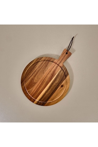 Akasya Kesme Tahtası - Kahverengi - 32x25 Cm Ahşap