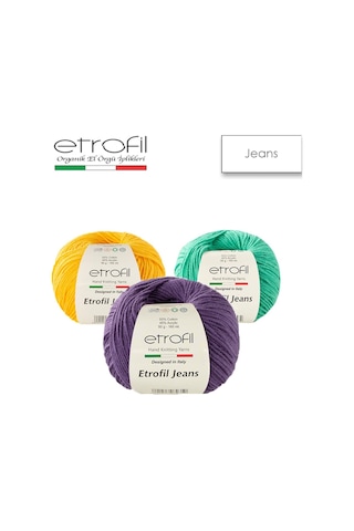 Etrofil Jeans El Örgü Iplikleri - 50 Gr / 160 Metre - Tüm Renkler