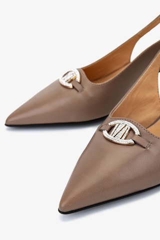 Valmenti Kadın Vizon Hakiki Deri Slingback Ayakkabı 611 H51005 Bn Ayk Sk25-26 Stone Leather Vizon