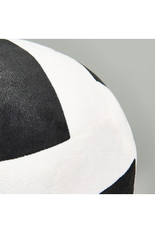Evidea Soft Voleybol Topu Figürlü Yastık - Siyah / Beyaz - 20 Cm Siyah / Beyaz