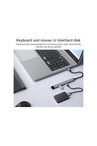Pd 100w 5in1 Type-c To Usb Çoklayıcı Çevirici Hub 5 Port / 2xusb