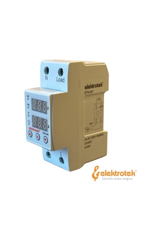 Etk 1x63a Monofaze Gerilim Ve Akım Koruyucu Şebeke Giriş Voltaj Denetleyici