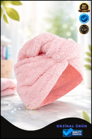 Mikrofiber Saç Havlusu Hızlı Kuruyan, Yumuşak Ve Hafif Farklı Renk Seçenekleri Pembe
