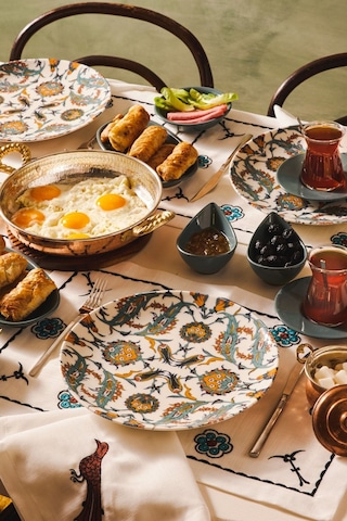 Karaca Flevo Porselen 26 Parça 6 Kişilik Kahvaltı/Servis Takımı