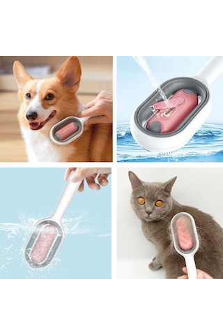 Büro Ev Evcil Hayvanı İçin Su Hazneli Kedi Köpek Tüyü Toplama Tarak Fırçası