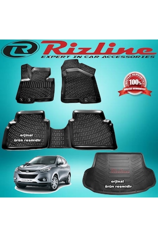 Hyundai Ix35 3D Paspas +Bagaj Havuz Siyah 2010-2015 Arası Rizline N11.13286