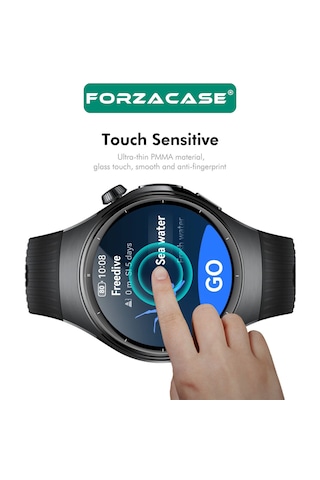 Forzacase Huawei Watch 5 46mm İle Uyumlu Çerçeveli Tam Kaplayan 3d Pet Ekran Koruyucu Film - Fc016