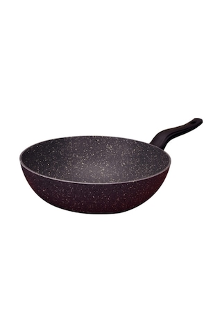 ChefMaster 28 Cm Granit Wok Tava Siyah Yanmaz Yapışmaz