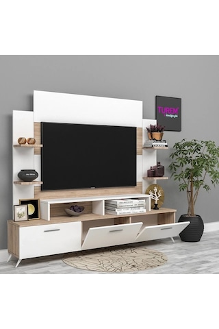 Ay 3 Çekmeceli Tv Ünitesi Mdf Siyah