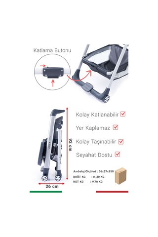 Prego Cappi Yükseklik Kademeli Sırt Kısmı Yatabilir Mama Sandalyesi