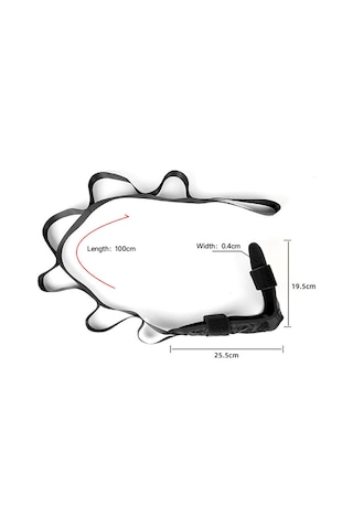 Geeroyoo Siyah Naylon Spor Ekipmanı Ve Ayak Egzersiz İyileştirme Kemer, 24x16x4.5cm Boyut, 115g Ağırlık Siyah