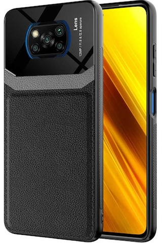Xiaomi Poco X3 Nfc Kilif Lens Deri Görünümlü Tpu Kapak 499746916