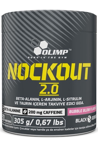 Olimp Nockout 2.0 Pre-Workout 305 Gram 50 Servis Sakız Aromalı