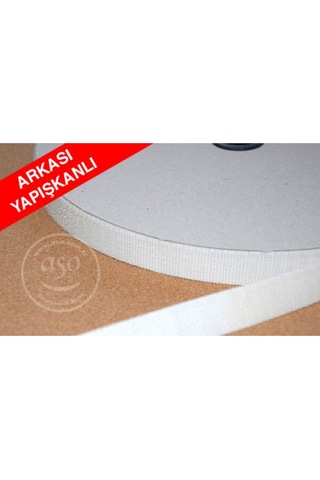 2 Cm, 25 Metre, Arkası Güçlü Yapışkanlı Cırt Cırtlı Bant Şerit Beyaz