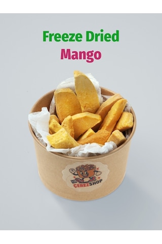Mango Kuru Meyve Cipsi Dondurularak Kurutulmuş Freeze Dried Mango %100 Doğal Glutensiz Atıştırmalık 25g 25 G