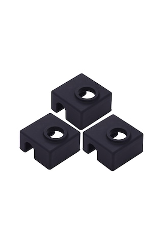 Fosenze Mk9 Isı Bloku Isı Saklama Silikon Kılıfı, Sıcak Uç Sıcaklığını Sabitler, Yüksek Sıcaklık Materyalleri İçin Uygun, Siyah 3 Adet Set