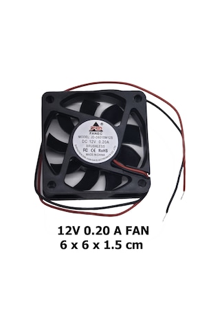 12v Dc 0.20a Brushless Salyangoz Fan 6x6x1,5 Cm Soğutucu Blower 3d Yazıcı Kasa Güç Kaynağı Uyumlu