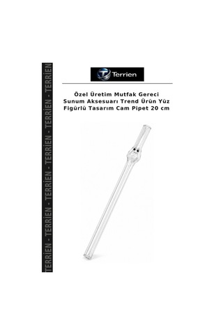 Özel Üretim Mutfak Gereci Sunum Aksesuarı Trend Ürün Yüz Figürlü Tasarım Cam Pipet 20 Cm Çok Renkli