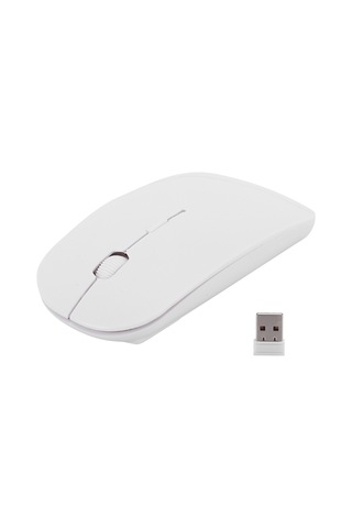 Tenfowee Ergonomik Kablosuz Mouse - 1600 Dpı Hassas Konumlandırma, 10m Uzaklık, 4 Tuş, Windows/mac Uyumlu, Beyaz Pil Dahil Değil
