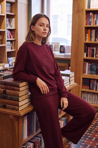 Suwen New Chapter Back To College Campus Pijama Üstü Wsh12510051020 Bordo