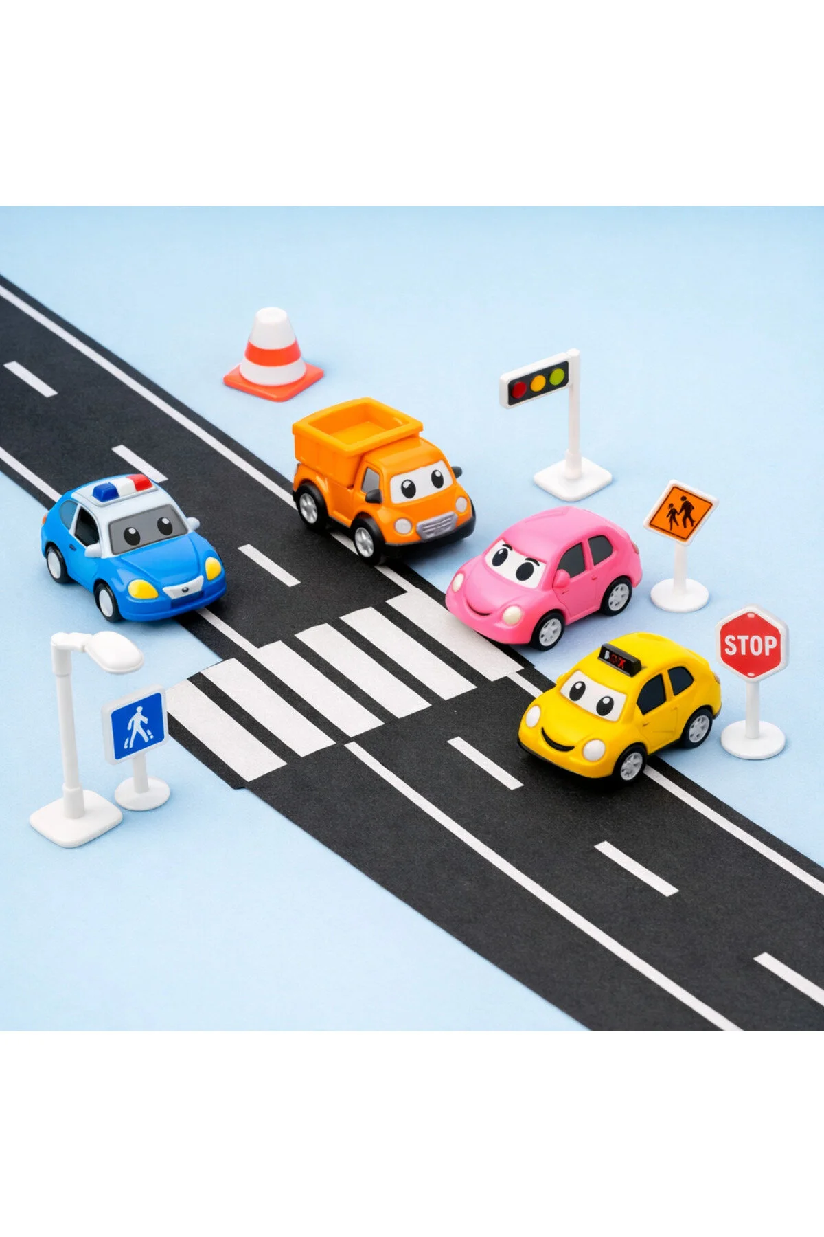 Oto Bant Eğitici Ve Eğlenceli Yol Yapım Bandı - Çocuk Trafik Bantı - Yol Bandı Oyun Bandı