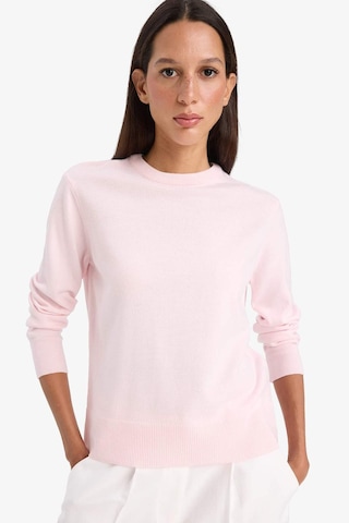Defacto Relax Fit Bisiklet Yaka Triko Kazak C0058ax25wnpn648 Pembe