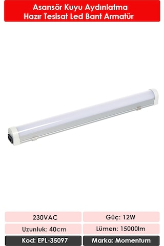 Momentum Lineer Led Armatür T10 7000k 230vac 12w 40cm Epl-35097 Diğer