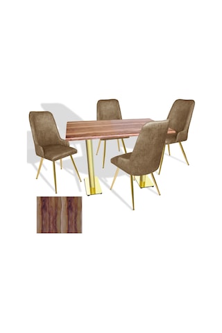 Karanfil Gold Werzalit - Çırağan Gold Masa Takımı 80x140