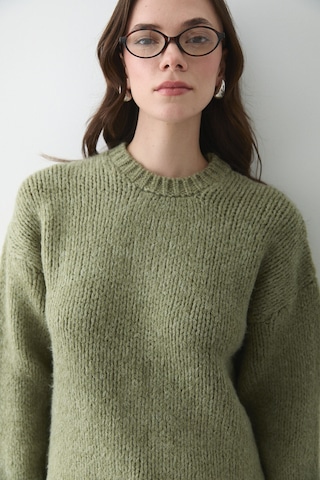 Açık Yeşil Uzun Kollu Relax Kazak - 251091 Açık Yeşil