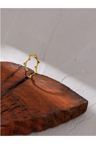 Eetit Paslanmaz Çelik Kübik Zirkonya Yuvarlak Yüzük Takı Kadınlar İçin 9 Altın