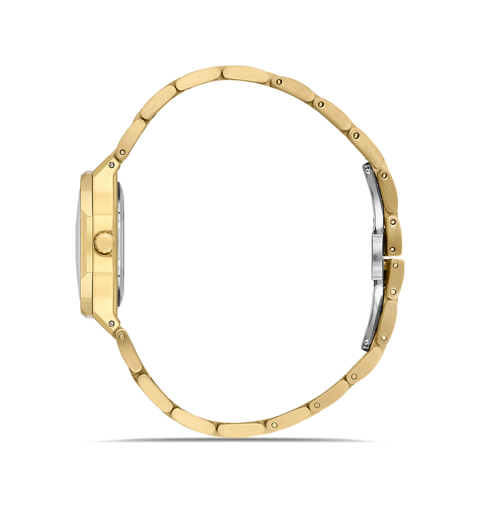 Ferro Fl21616awt-b Quartz Çelik Altın Rengi Beyaz Kadran 27 Mm Kadın Kol Saati Altın