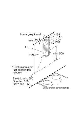 Siemens LC64WA621 Duvar Tipi 60 CM Davlumbaz