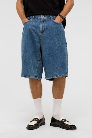 Vamos Oversize Bermuda Denim Şort 40-285 Mavı Renk-2