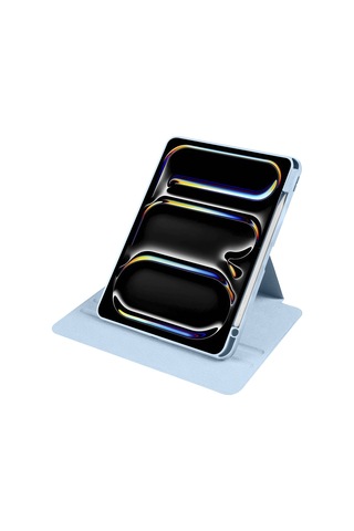 Apple Uyumlu iPad Pro 11 2024 Kılıf Zore Termik Kalem Bölmeli Dönebilen Standlı Kılıf Kapaklı Kılıf