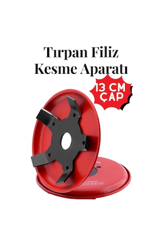 Benzinli Tırpan Fidan Ve Filiz Dal Kesme Aparatı - 13 Cm Keskin Metal Bıçak Benzinli Tırpan Uyumlu Metal Filiz Fidan Dal Biçme Kesme Aparatı 5 Kollu Bıçkı Yedek Bıçak