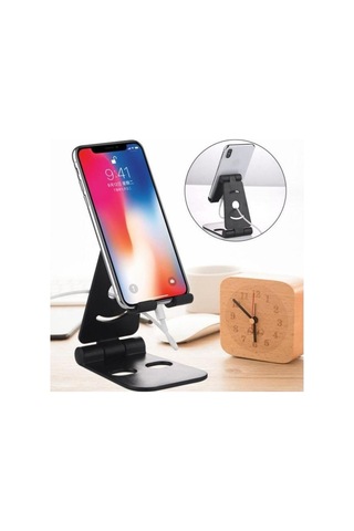 2 Adet Plastik Masaüstü Katlanabilir Telefon Tablet Standı Katlanır Telefon Tutucu Siyah Akrobat Siy