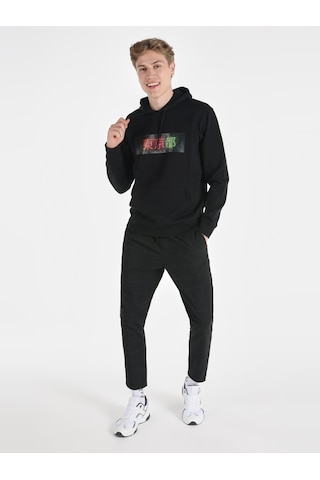 Colin's Colins Regular Fit Baskılı Kapüşonlu Siyah Erkek Sweatshirt Cl1059894 Siyah