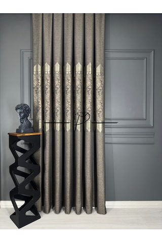 Fon Perde Pano Fonluk Nilo Desen - Kahve