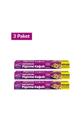 Hazır Kesilmiş Pişirme Kağıdı 10 Lu 42 X 37 Cm Üçlü Set