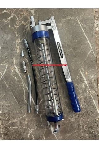 Mrs Şeffaf Gres Yağ Pompası Yüksek Basınçlı Gres Yağ Basma Pompası 600cc 5pcs