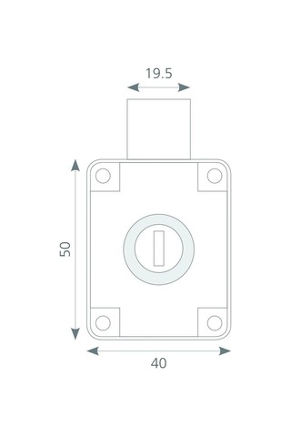 Canex Kare Çekmece Kilidi Çift Turlu Uzun 10 Adet
