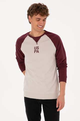U.S. Polo Assn. Erkek Bisiklet Yaka Regular Fit Bordo İnce Sweatshirt 50315420-VR177