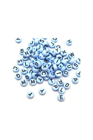 Harf Boncuk Elips Mavi 6 Mm 250 Gr