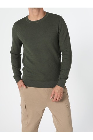 Colin's Regular Fit Haki Erkek Kazak cl1046786_Q1.V2_KHA